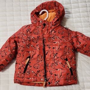 Cat & Jack Orange Fox Patterned Jacket